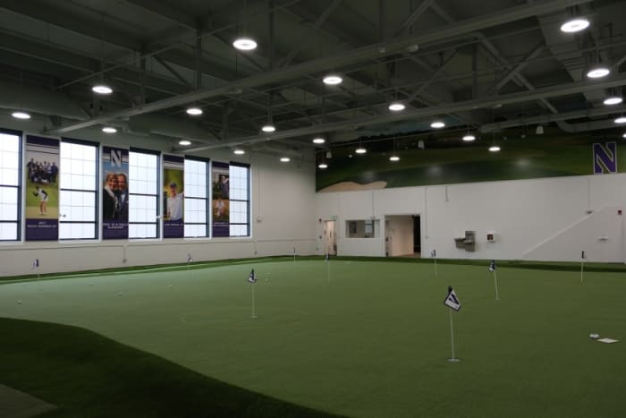 Nearly 20 years after Northwestern University opened the Gleacher Golf Center, one of the first of its kind in the country, benefactor Eric Gleacher, a 1962 Northwestern graduate, and his wife Paula gifted monies for an upgrade in technology and amenities last year.